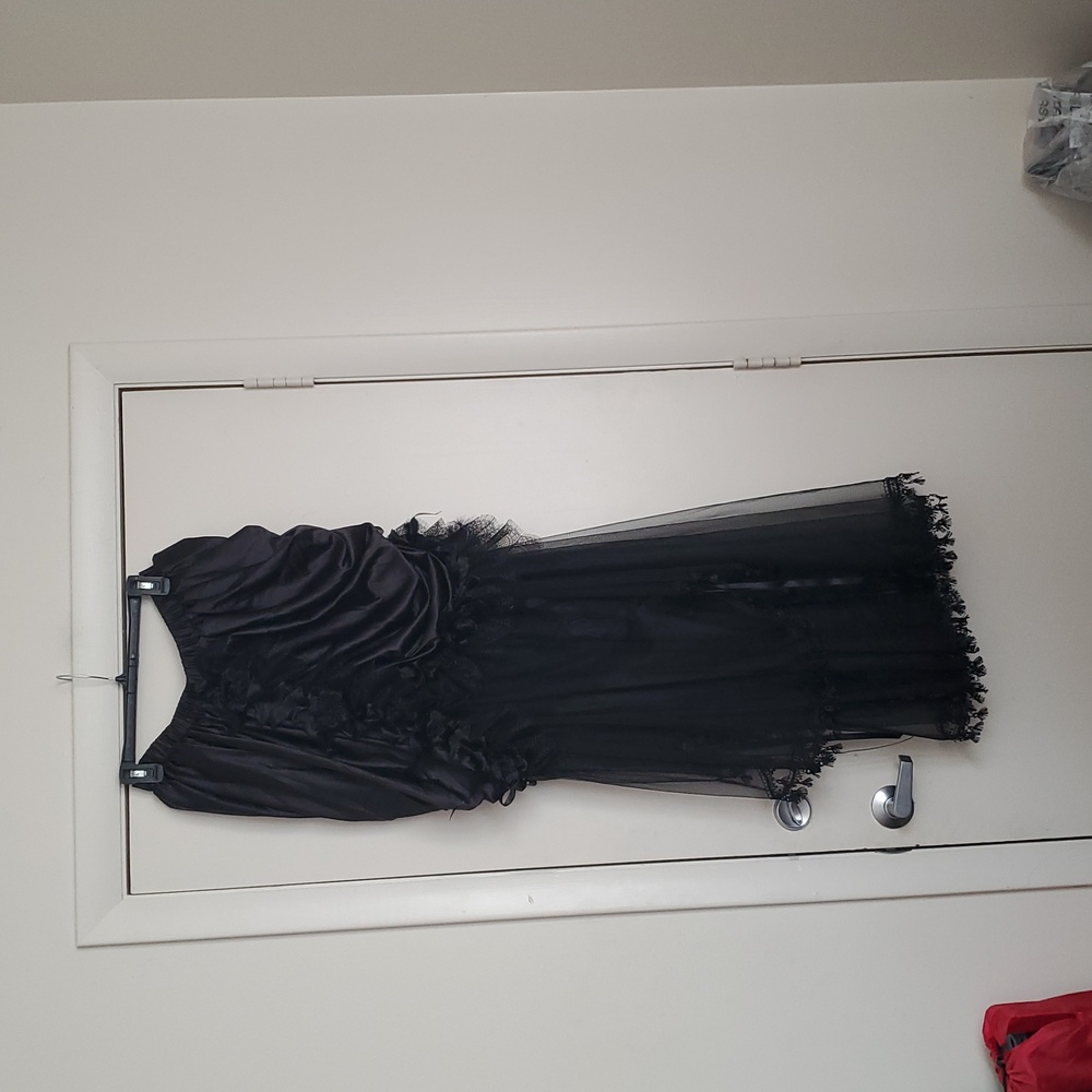 *NWT* Eva Lady Elegant Black Gothic Bustle Skirt - Picture 2 of 16